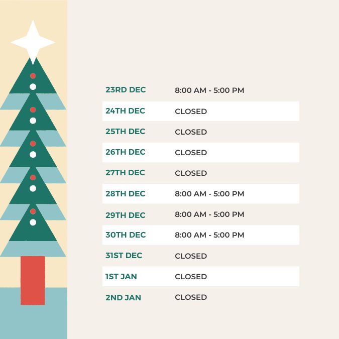 christmas opening hours